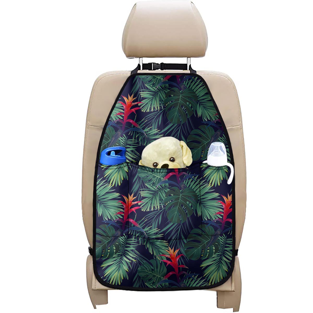 Hawaiian Palm Leaves Pattern Print Car Seat Organizers