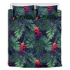 Hawaiian Palm Leaves Pattern Print Duvet Cover Bedding Set