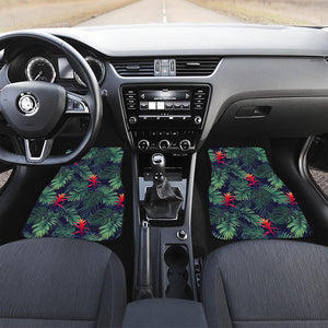 Hawaiian Palm Leaves Pattern Print Front Car Floor Mats