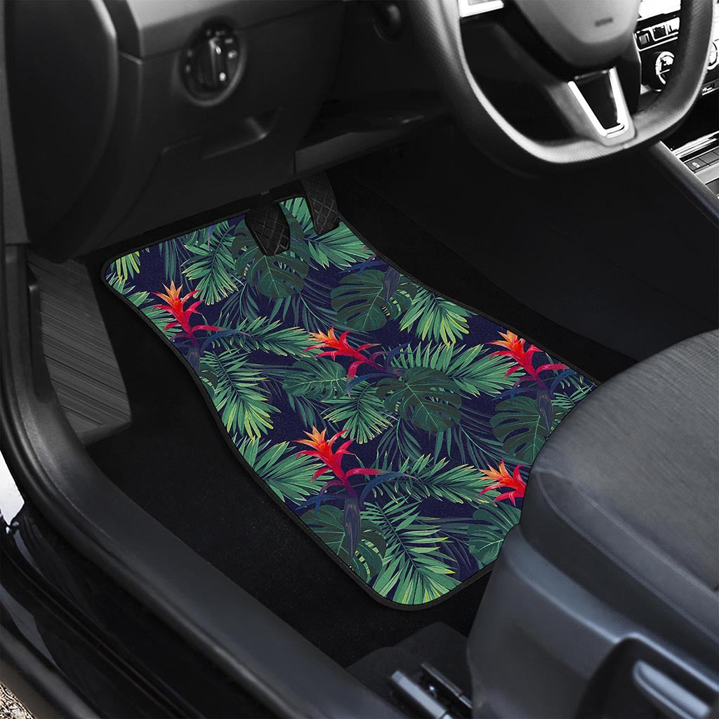 Hawaiian Palm Leaves Pattern Print Front Car Floor Mats