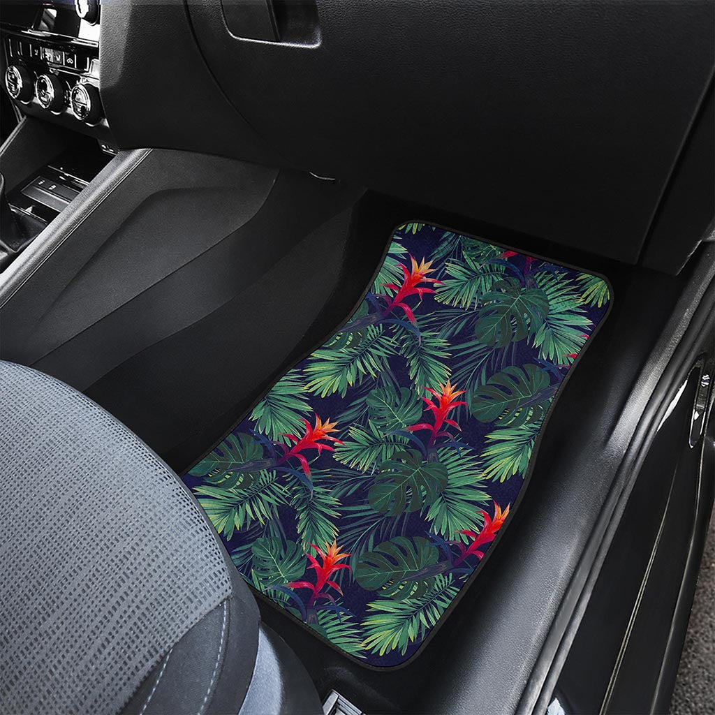 Hawaiian Palm Leaves Pattern Print Front Car Floor Mats