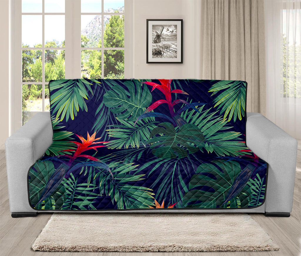 Hawaiian Palm Leaves Pattern Print Futon Protector