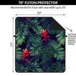 Hawaiian Palm Leaves Pattern Print Futon Protector