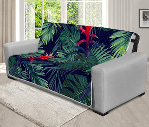 Hawaiian Palm Leaves Pattern Print Futon Protector