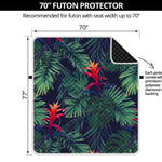 Hawaiian Palm Leaves Pattern Print Futon Protector