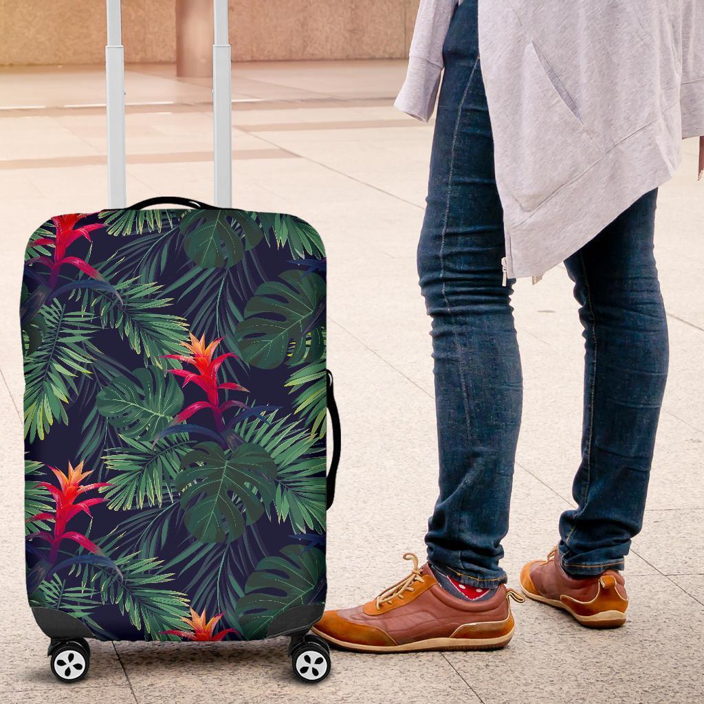 Hawaiian Palm Leaves Pattern Print Luggage Cover GearFrost