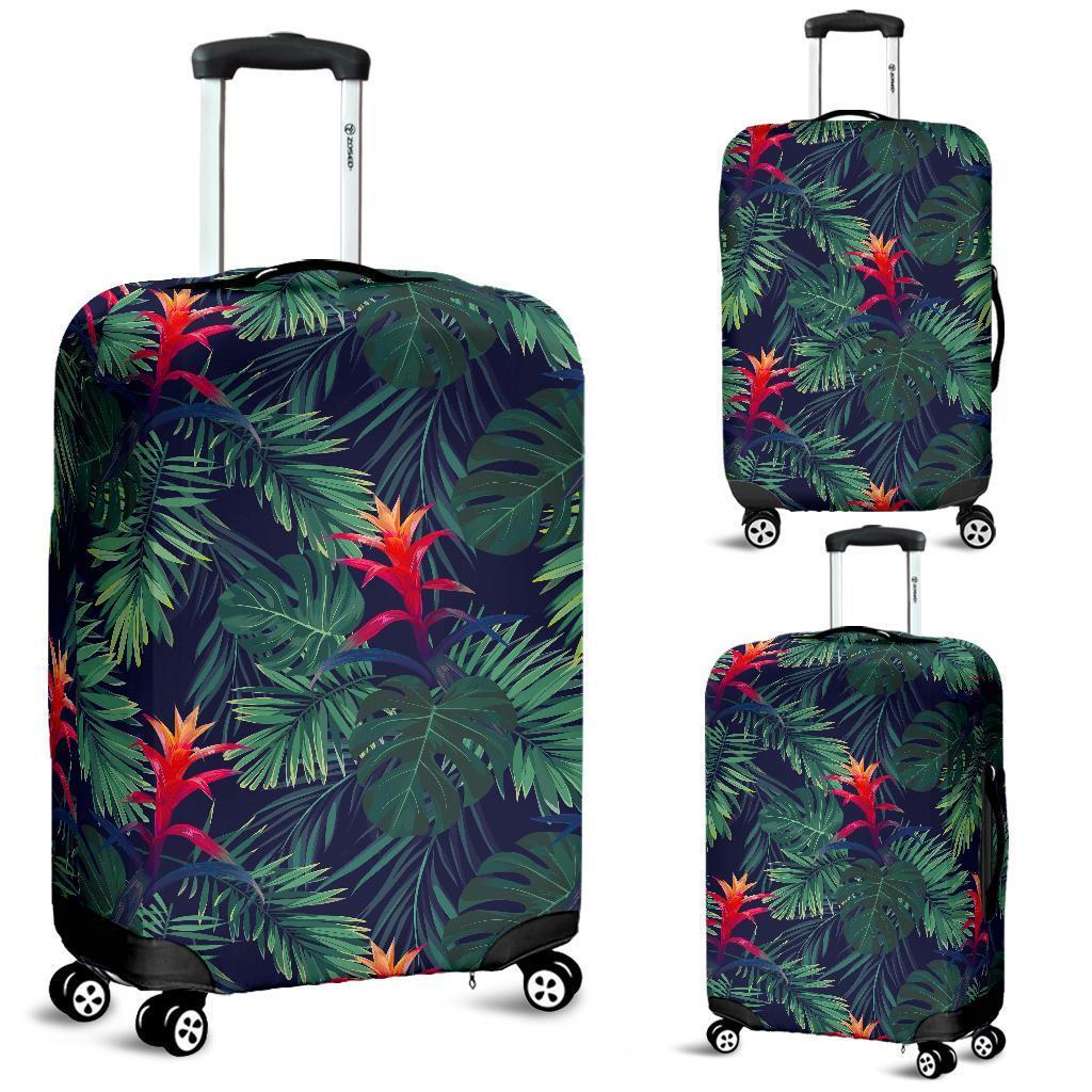 Hawaiian Palm Leaves Pattern Print Luggage Cover GearFrost