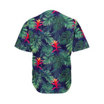 Hawaiian Palm Leaves Pattern Print Men's Baseball Jersey