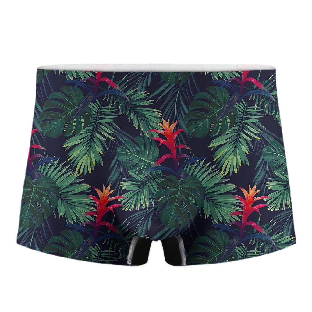 Hawaiian Palm Leaves Pattern Print Men's Boxer Briefs