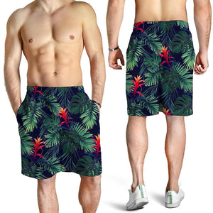 Hawaiian Palm Leaves Pattern Print Men's Shorts