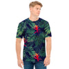 Hawaiian Palm Leaves Pattern Print Men's T-Shirt
