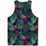 Hawaiian Palm Leaves Pattern Print Men's Tank Top