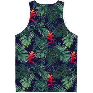 Hawaiian Palm Leaves Pattern Print Men's Tank Top