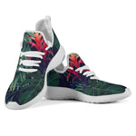 Hawaiian Palm Leaves Pattern Print Mesh Knit Shoes GearFrost