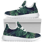 Hawaiian Palm Leaves Pattern Print Mesh Knit Shoes GearFrost