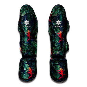 Hawaiian Palm Leaves Pattern Print Muay Thai Shin Guard