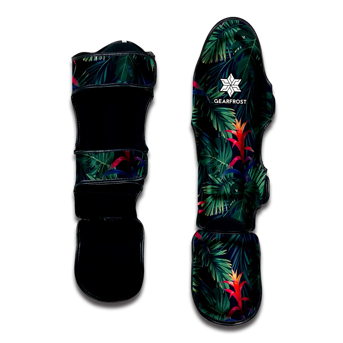 Hawaiian Palm Leaves Pattern Print Muay Thai Shin Guard