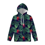 Hawaiian Palm Leaves Pattern Print Pullover Hoodie