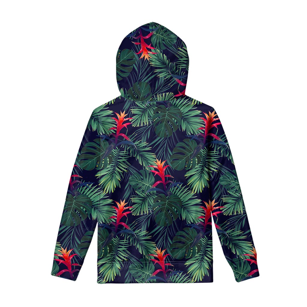 Hawaiian Palm Leaves Pattern Print Pullover Hoodie