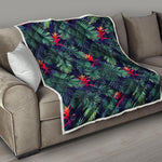 Hawaiian Palm Leaves Pattern Print Quilt