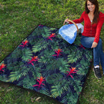 Hawaiian Palm Leaves Pattern Print Quilt