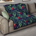 Hawaiian Palm Leaves Pattern Print Quilt