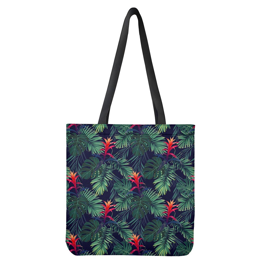 Hawaiian Palm Leaves Pattern Print Tote Bag
