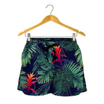 Hawaiian Palm Leaves Pattern Print Women's Shorts