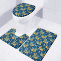 Hawaiian Tiki Pattern Print 3 Piece Bath Mat Set