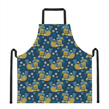 Hawaiian Tiki Pattern Print Apron