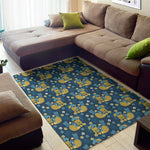 Hawaiian Tiki Pattern Print Area Rug