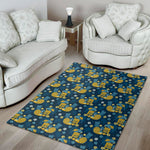 Hawaiian Tiki Pattern Print Area Rug