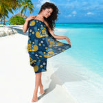 Hawaiian Tiki Pattern Print Beach Sarong Wrap