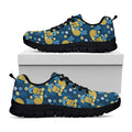 Hawaiian Tiki Pattern Print Black Running Shoes