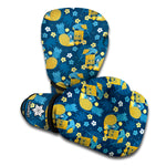 Hawaiian Tiki Pattern Print Boxing Gloves