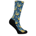 Hawaiian Tiki Pattern Print Crew Socks