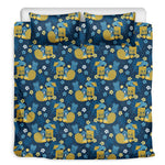 Hawaiian Tiki Pattern Print Duvet Cover Bedding Set