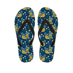 Hawaiian Tiki Pattern Print Flip Flops