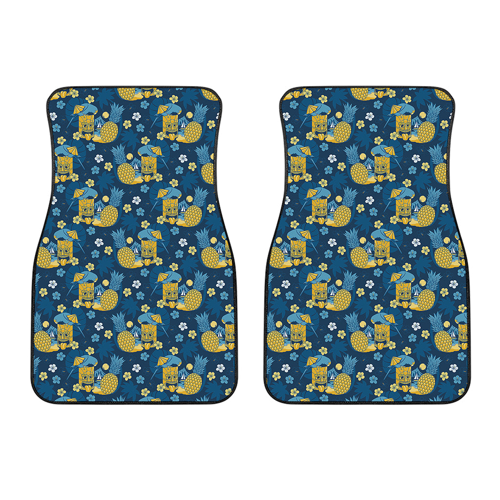 Hawaiian Tiki Pattern Print Front Car Floor Mats