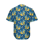 Hawaiian Tiki Pattern Print Men's Baseball Jersey