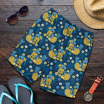 Hawaiian Tiki Pattern Print Men's Shorts