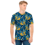 Hawaiian Tiki Pattern Print Men's T-Shirt