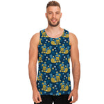 Hawaiian Tiki Pattern Print Men's Tank Top