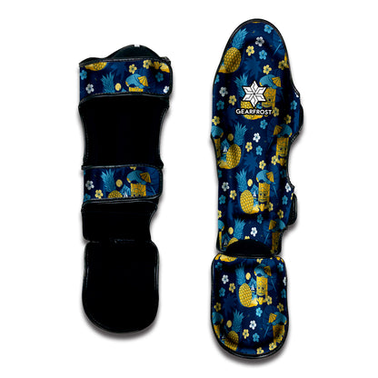 Hawaiian Tiki Pattern Print Muay Thai Shin Guard