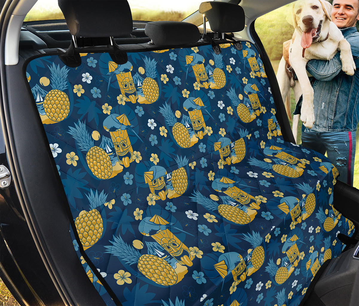 Hawaiian Tiki Pattern Print Pet Car Back Seat Cover