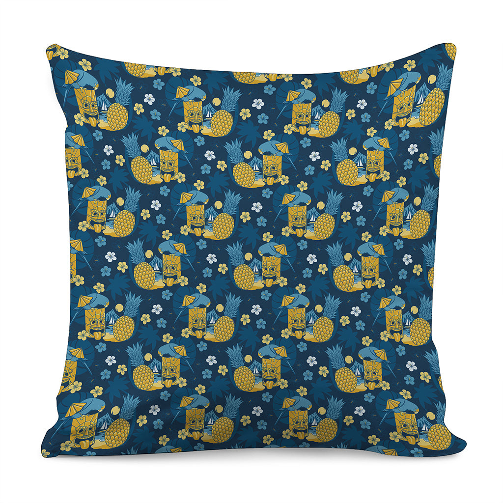 Hawaiian Tiki Pattern Print Pillow Cover