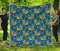Hawaiian Tiki Pattern Print Quilt