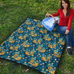 Hawaiian Tiki Pattern Print Quilt