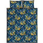 Hawaiian Tiki Pattern Print Quilt Bed Set