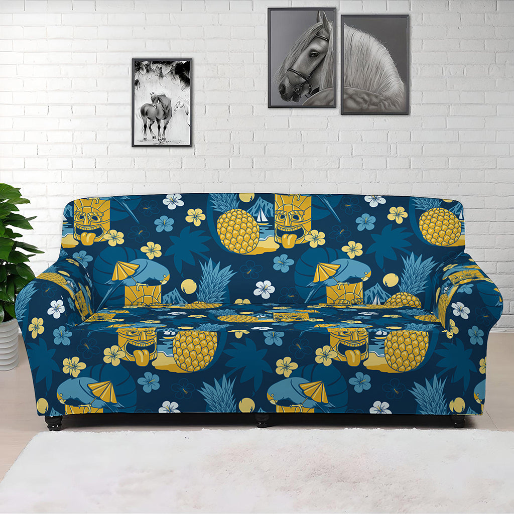 Hawaiian Tiki Pattern Print Sofa Cover